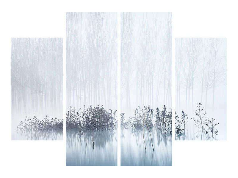 4-piece-canvas-print-cold-and-foggy-morning-in-the-swamp