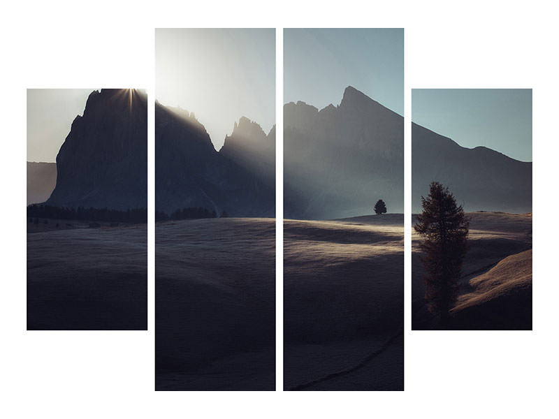 4-piece-canvas-print-morning-in-dolomites