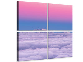 4-piece-canvas-print-pink-in-the-sky