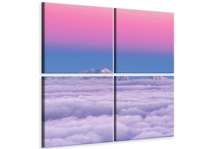 4-piece-canvas-print-pink-in-the-sky