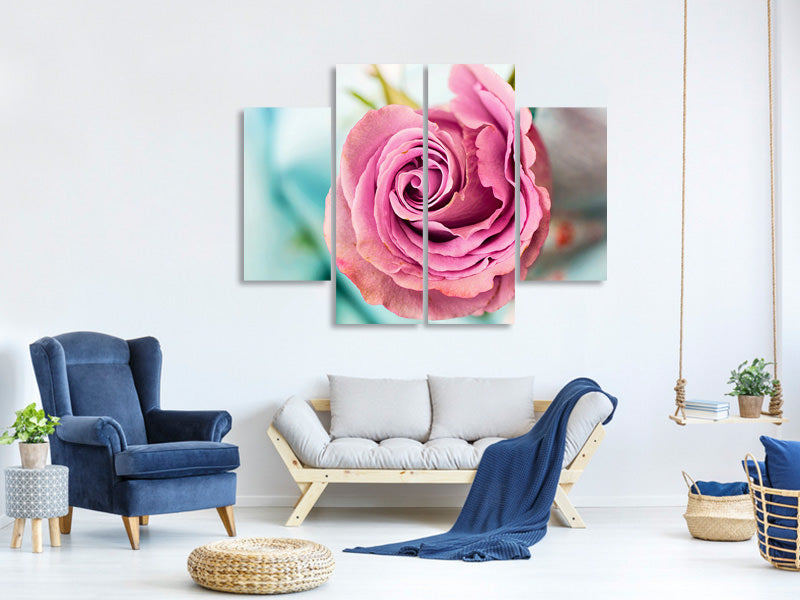 4-piece-canvas-print-roseblossom-in-pink