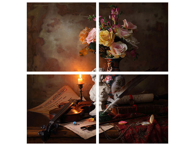 4-piece-canvas-print-still-life-with-bust-and-flowers