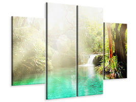 4-piece-canvas-print-the-green-lagoon