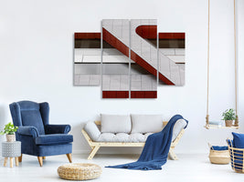 4-piece-canvas-print-the-red-line
