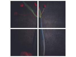 4-piece-canvas-print-the-silent-flower