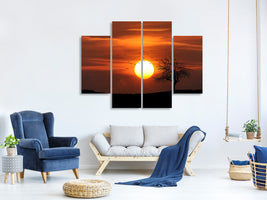 4-piece-canvas-print-the-sunset-on-the-horizon