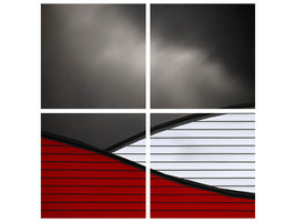 4-piece-canvas-print-wavy-red-white-roof