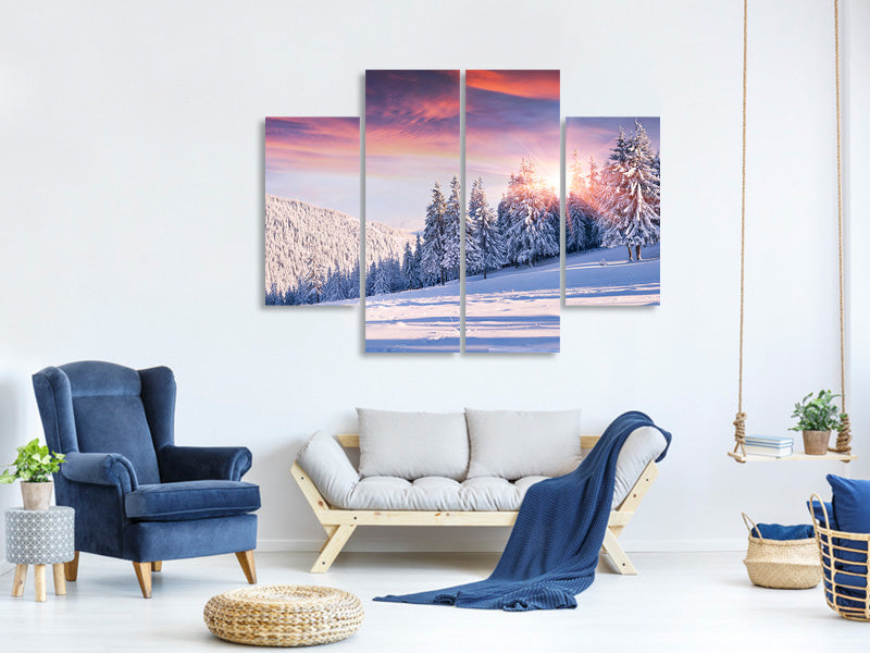 4-piece-canvas-print-winter-landscape