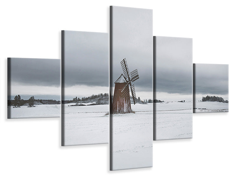 5-piece-canvas-print-moody-windmill