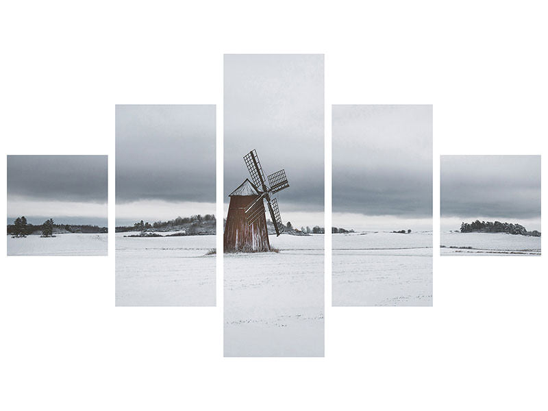5-piece-canvas-print-moody-windmill