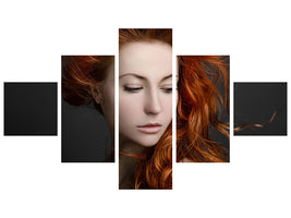 5-piece-canvas-print-red-hair