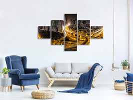 5-piece-canvas-print-shanghai-at-night