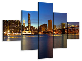 5-piece-canvas-print-skyline-manhattan-in-sea-of-lights