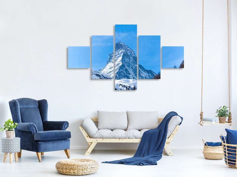 5-piece-canvas-print-the-majestic-matterhorn