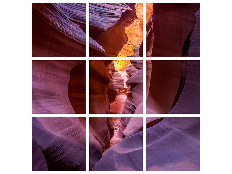 9-piece-canvas-print-fire-in-canyon