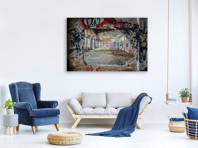 canvas-print-graffiti-in-old-warehouse