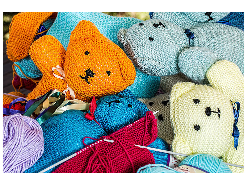 canvas-print-knitted-teddies