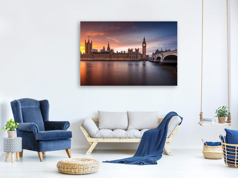 canvas-print-london-palace-of-westminster-sunset