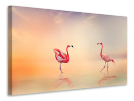 canvas-print-romantic-flamingos