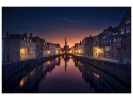 canvas-print-sunset-in-brugge