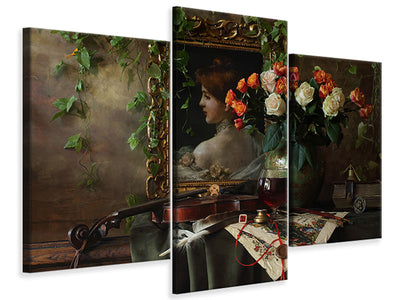 modern-3-piece-canvas-print-still-life-with-violin-and-flowers-ii