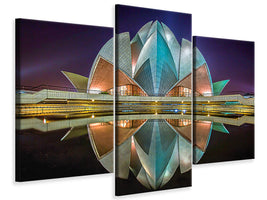 modern-3-piece-canvas-print-the-lotus-temple