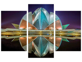 modern-3-piece-canvas-print-the-lotus-temple