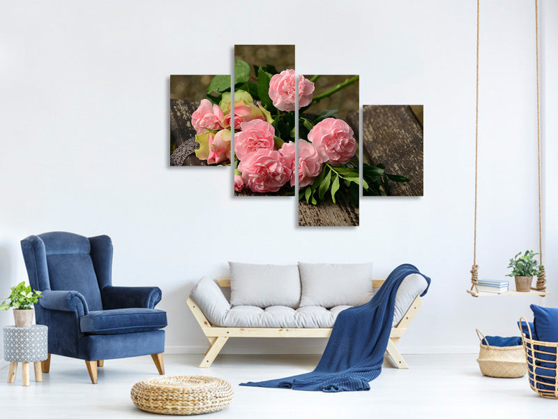 modern-4-piece-canvas-print-a-bouquet-of-roses