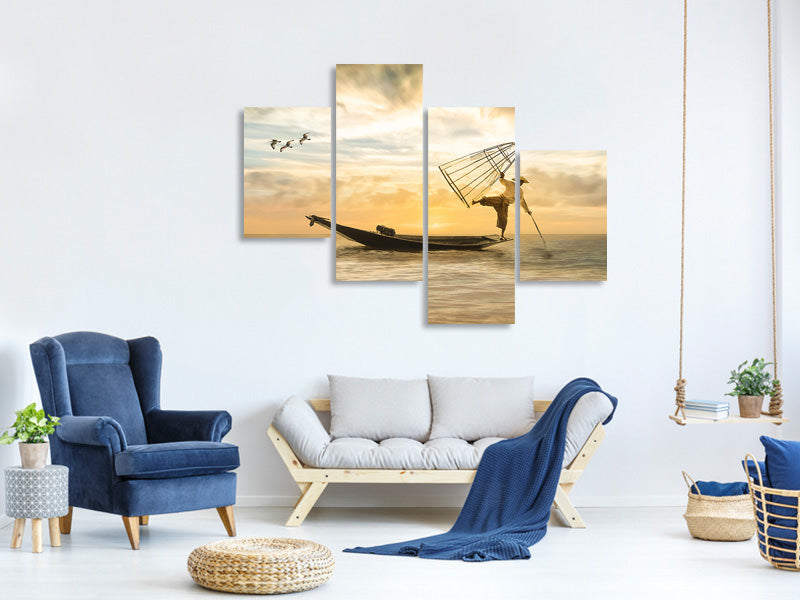 modern-4-piece-canvas-print-artful-fisherman