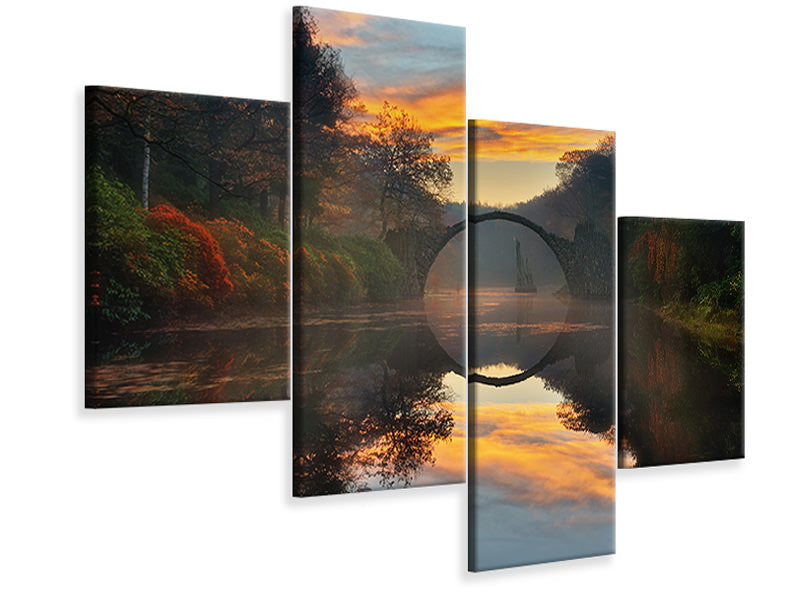 modern-4-piece-canvas-print-autumn-garden