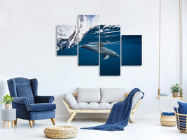 modern-4-piece-canvas-print-bottlenose-dolphin-turciops-aduncus