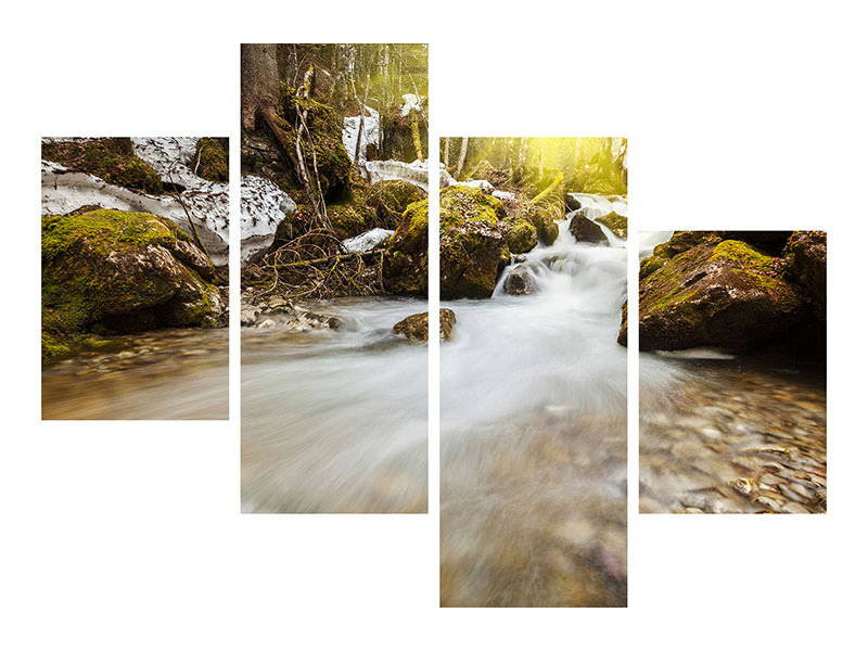 modern-4-piece-canvas-print-cascading-waterfall