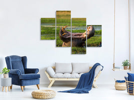 modern-4-piece-canvas-print-dare-to-yawn