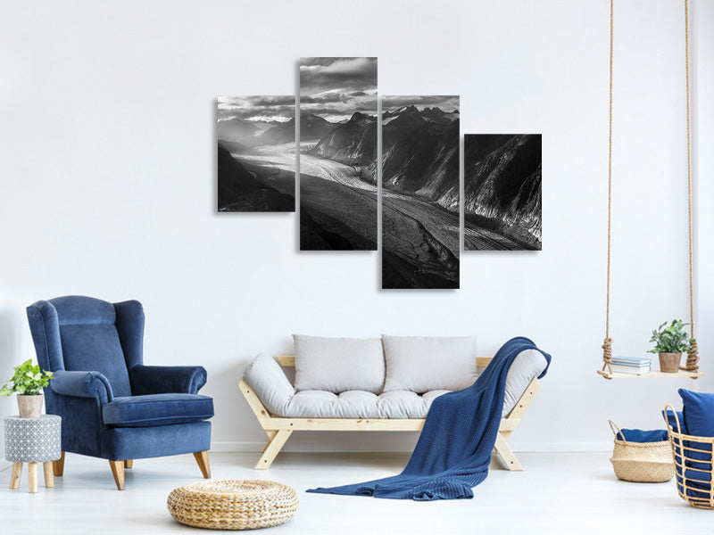 modern-4-piece-canvas-print-gilkey-icefield