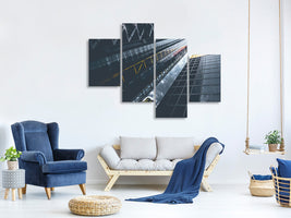 modern-4-piece-canvas-print-helicopter-over-skyscraper