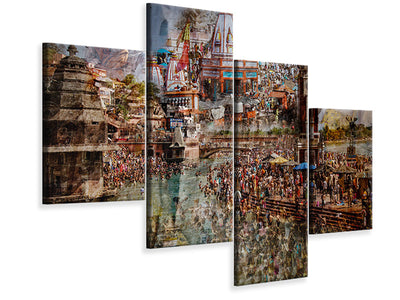 modern-4-piece-canvas-print-holy-india