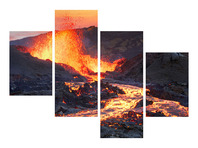 modern-4-piece-canvas-print-la-fournaise-volcano