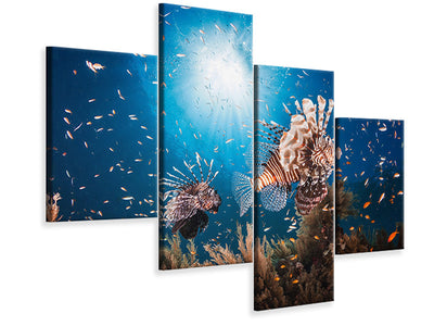 modern-4-piece-canvas-print-lionfish-ii