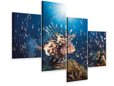 modern-4-piece-canvas-print-lionfish