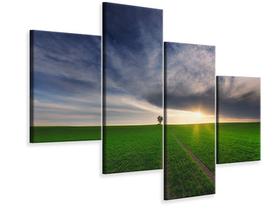 modern-4-piece-canvas-print-loner-in-the-sun