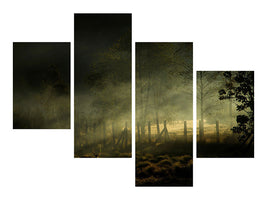 modern-4-piece-canvas-print-misty-morning-ii