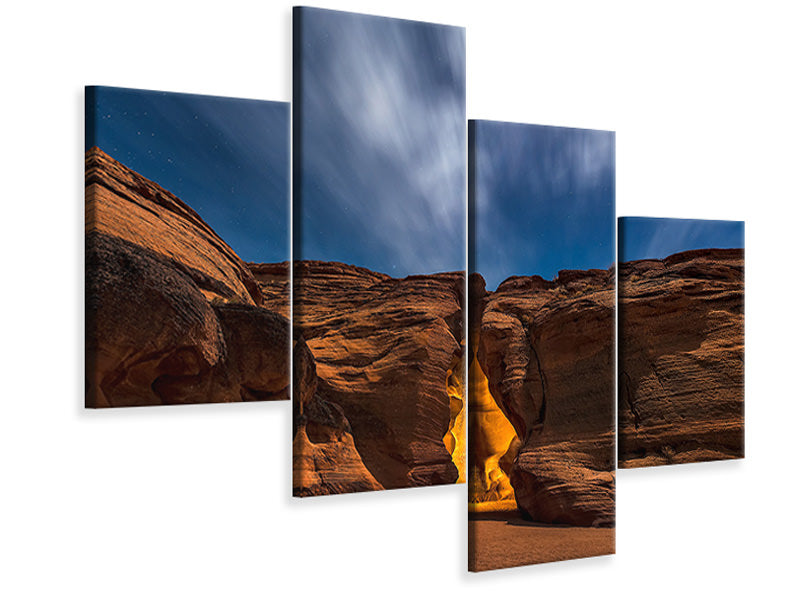 modern-4-piece-canvas-print-moonlight-over-antelope-canyon