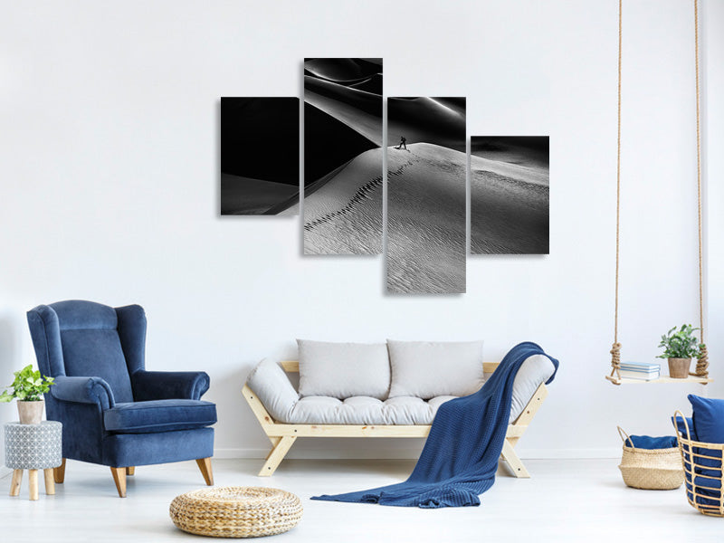 modern-4-piece-canvas-print-one-set-of-footprints