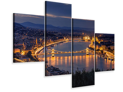modern-4-piece-canvas-print-panorama-of-budapest