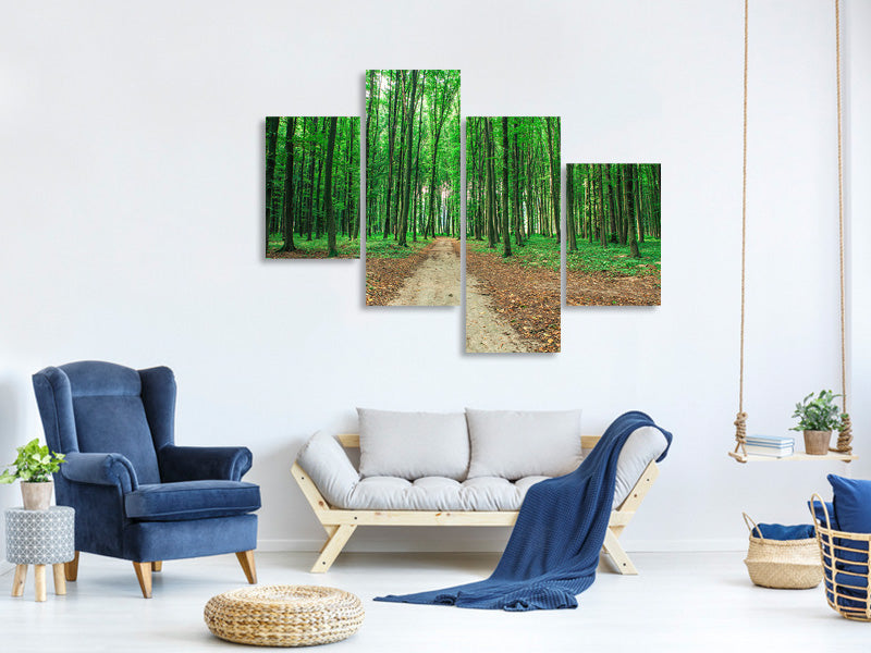 modern-4-piece-canvas-print-pine-forests