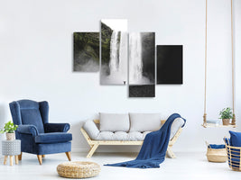 modern-4-piece-canvas-print-spectacular-waterfall