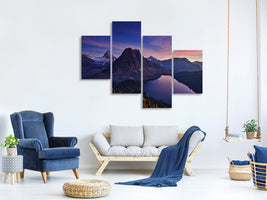 modern-4-piece-canvas-print-twilight-at-mount-assiniboine