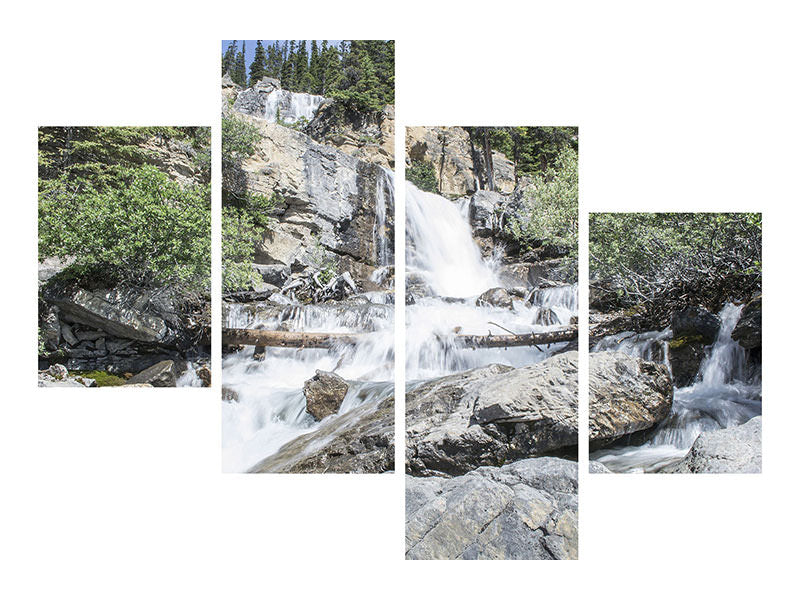 modern-4-piece-canvas-print-wild-waterfall-in-the-forest