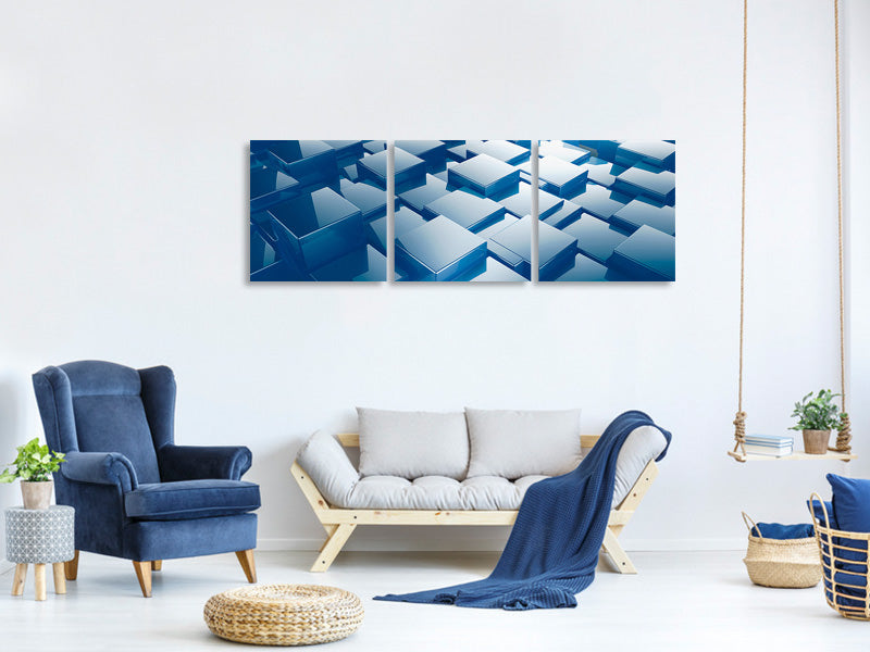 panoramic-3-piece-canvas-print-3d-cubes-ii