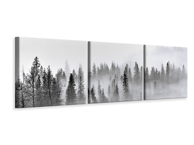 panoramic-3-piece-canvas-print-foggy-forest